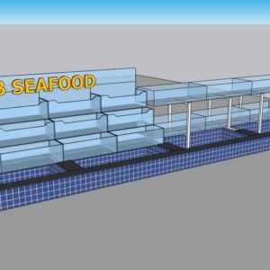 Hồ lọc tràn 3 ngăn 8m